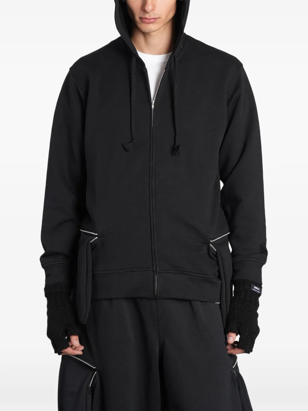 Comme Des Garçons Shirt zip-up pocket-detail hoodie Zwart