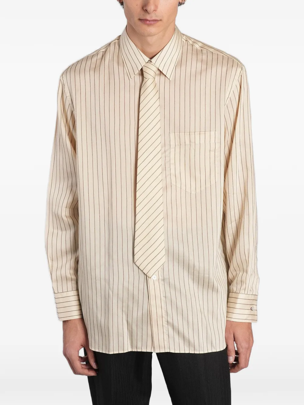 Paul Smith vertical-stripe shirt Beige
