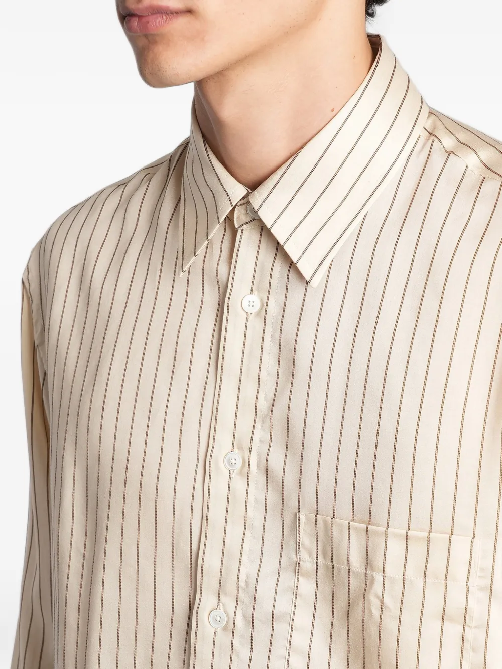 Paul Smith vertical-stripe shirt Beige