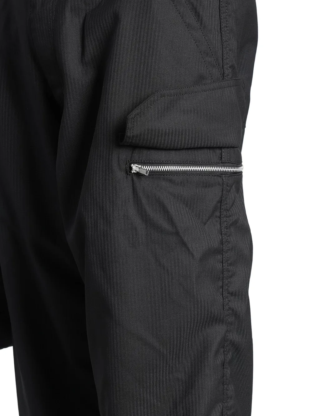Comme Des Garçons Shirt derby-stripe cargo pants Zwart