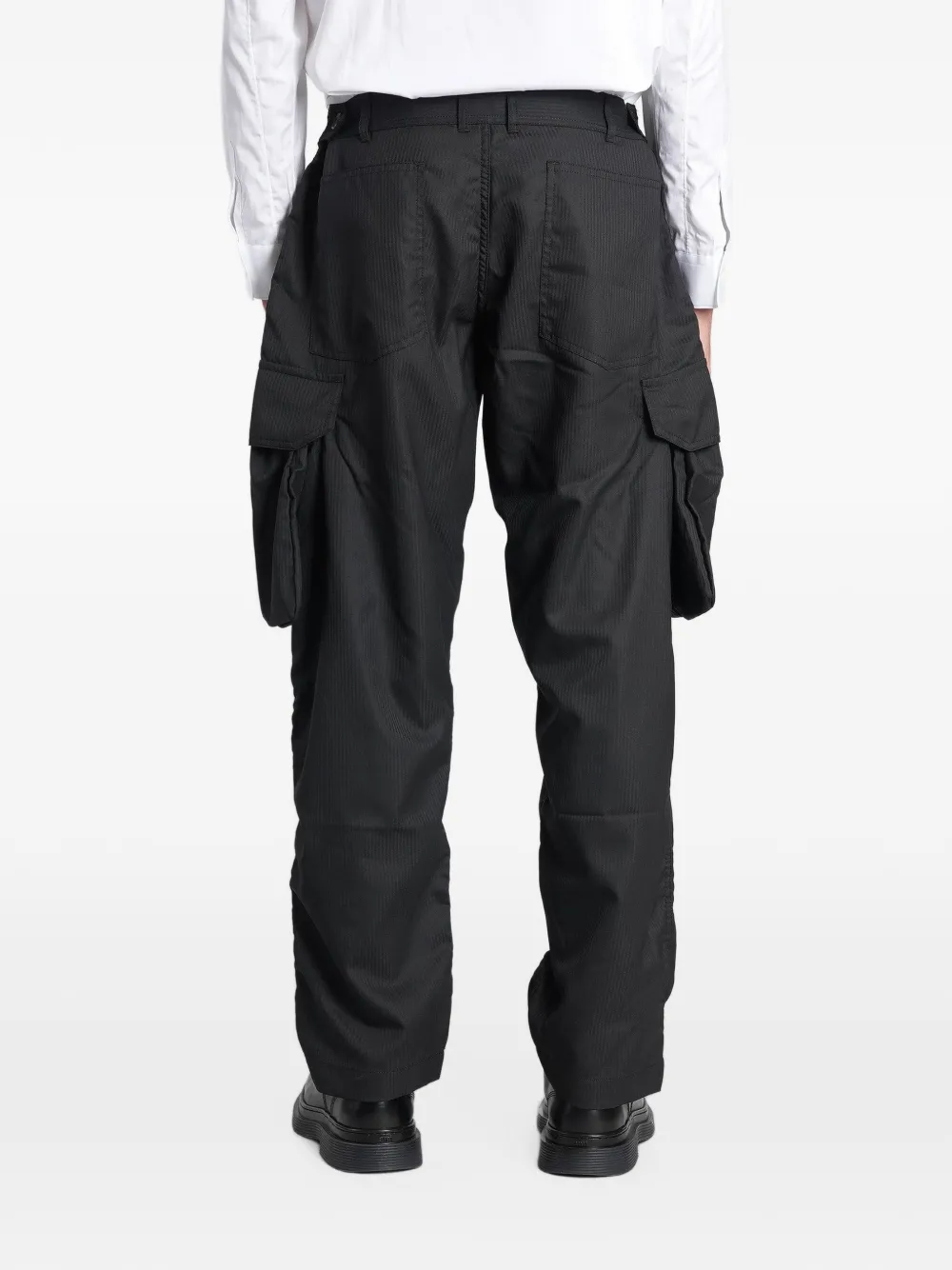 Comme Des Garçons Shirt derby-stripe cargo pants Zwart