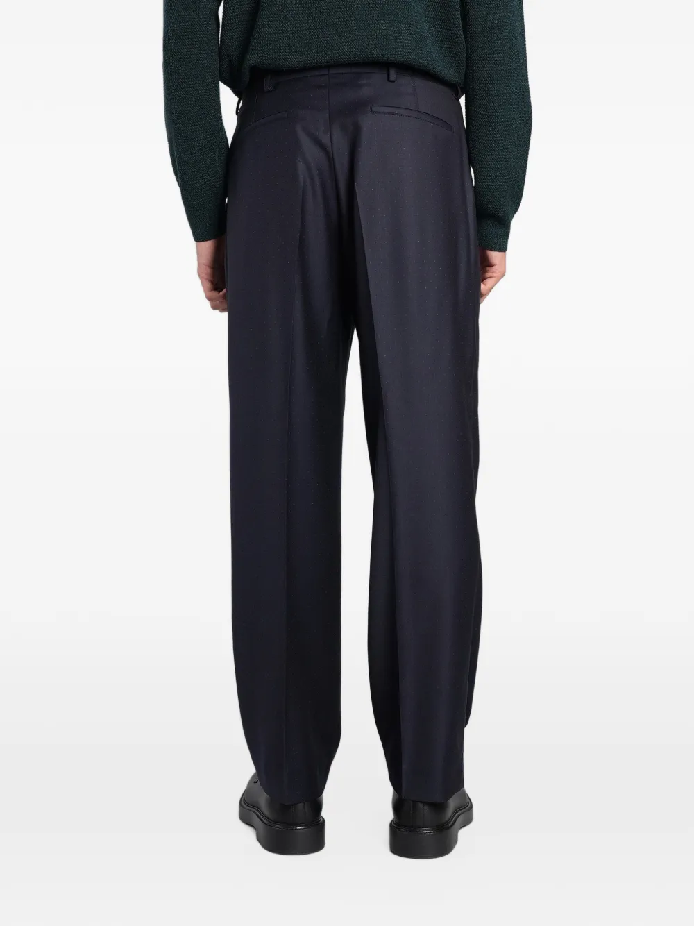 Paul Smith pleated polka-dot trousers Blauw
