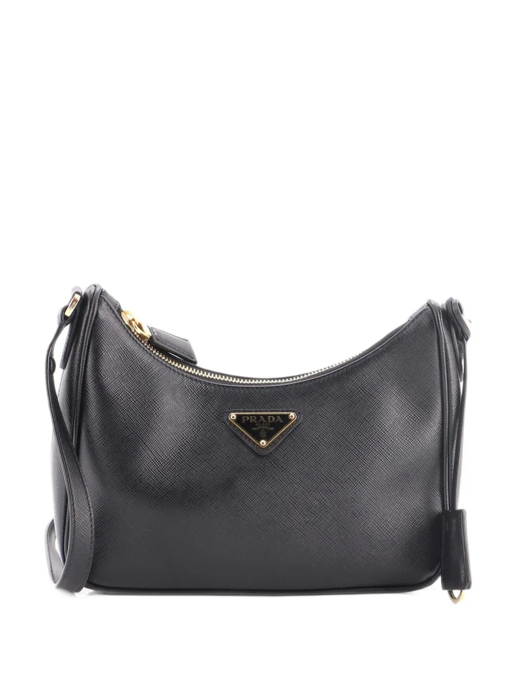 Prada Pre-Owned Re-Edition Hobo Saffiano Leather Mini shoulder bag - Nero
