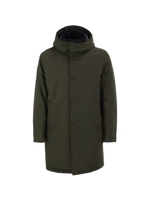 Fay hooded padded single breasted coat
