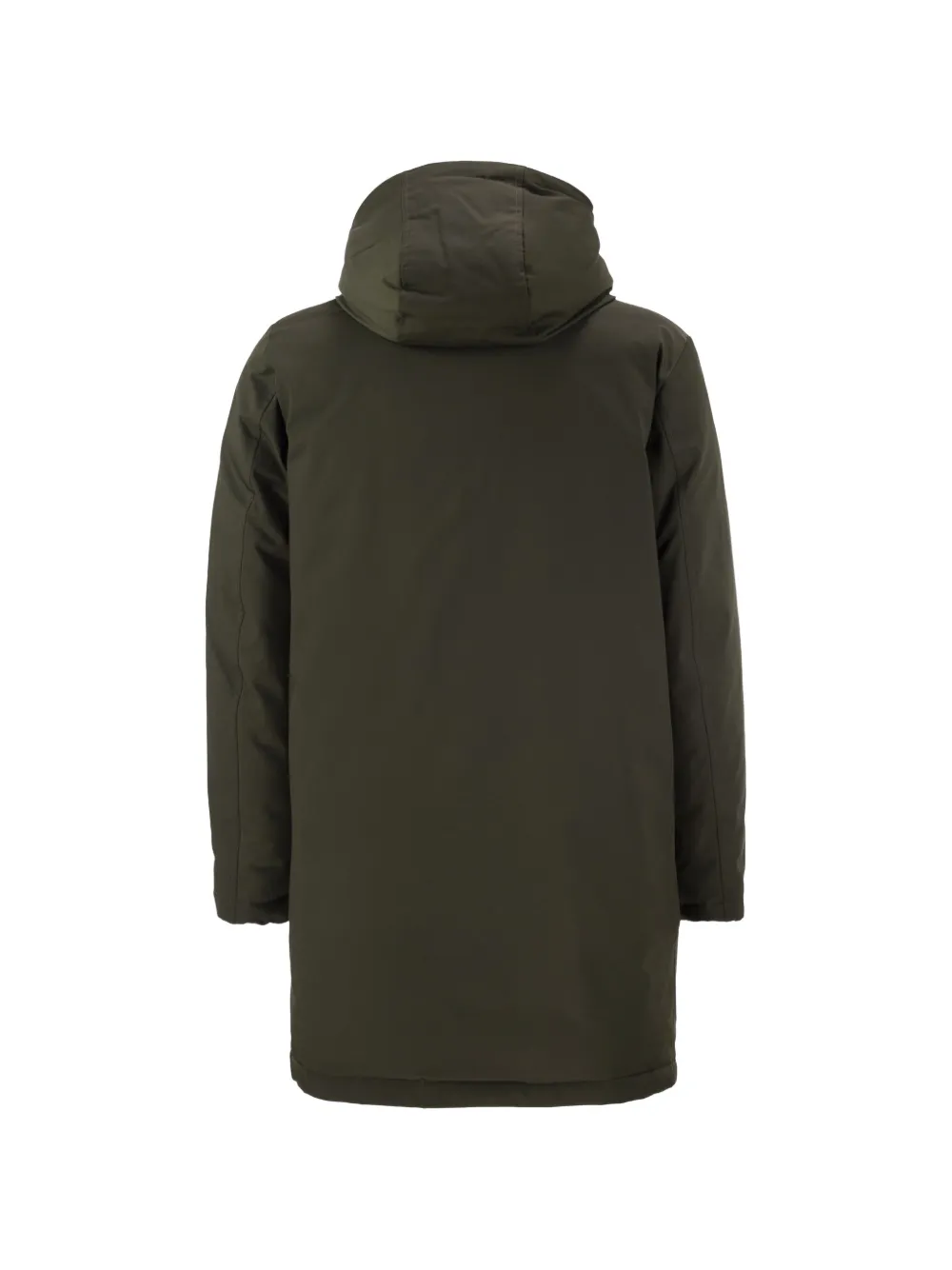 Fay hooded padded single breasted coat Groen