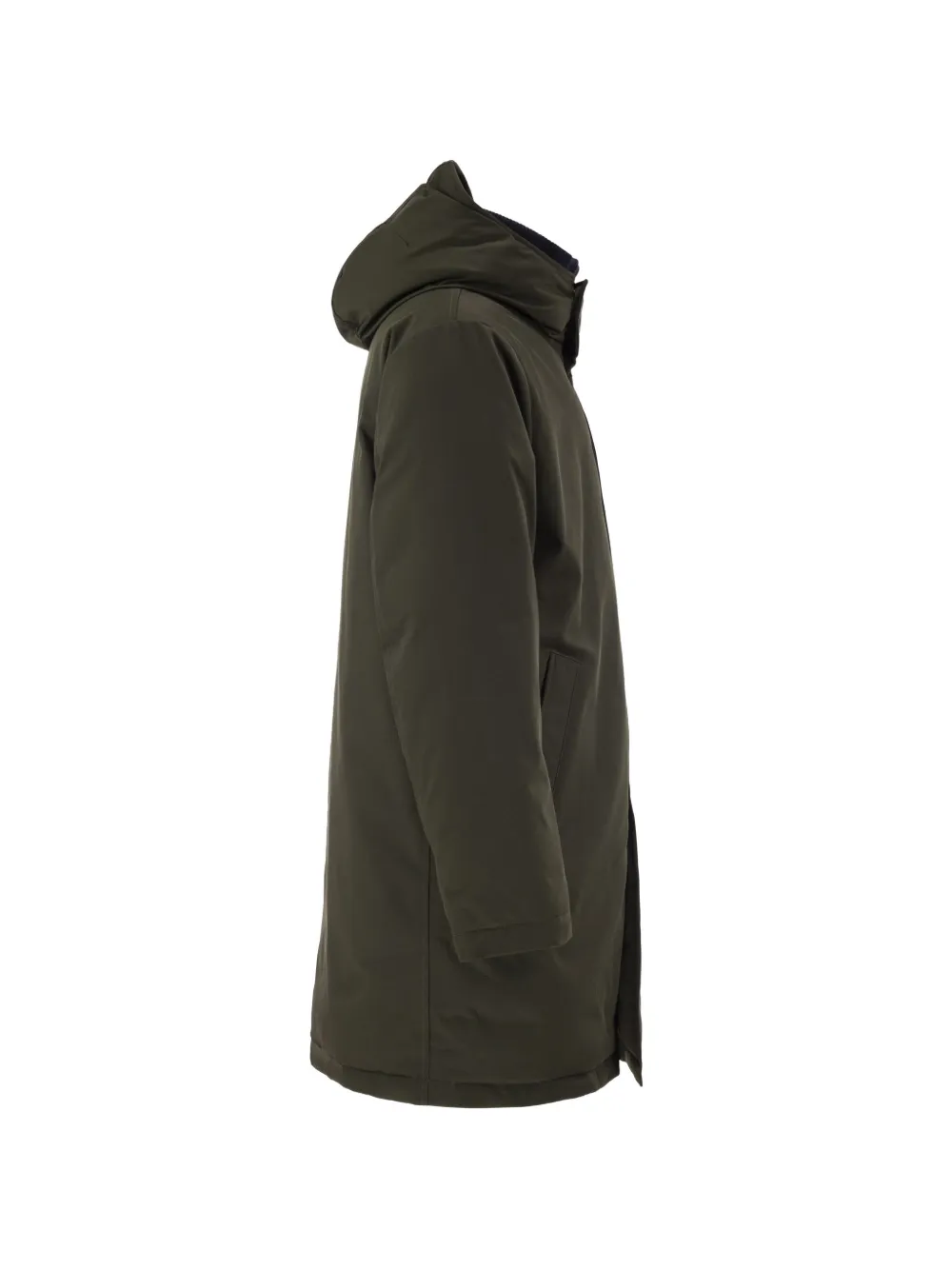 Fay hooded padded single breasted coat Groen