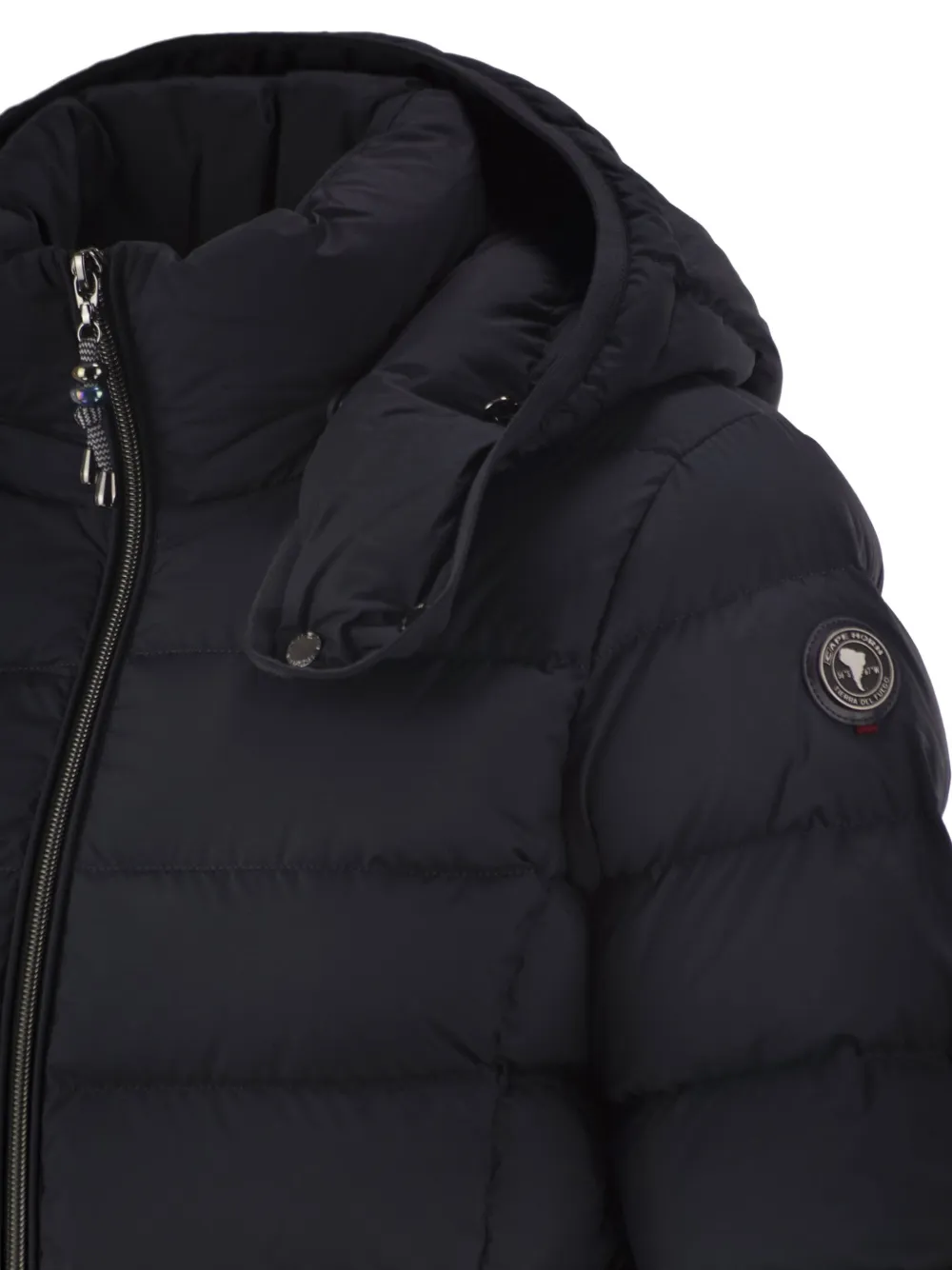 CAPE HORN Stella quilted hooded down jacket Blauw