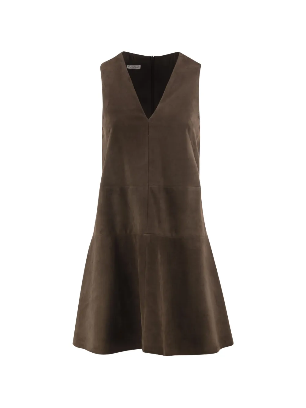 Brunello Cucinelli suede mini dress Bruin