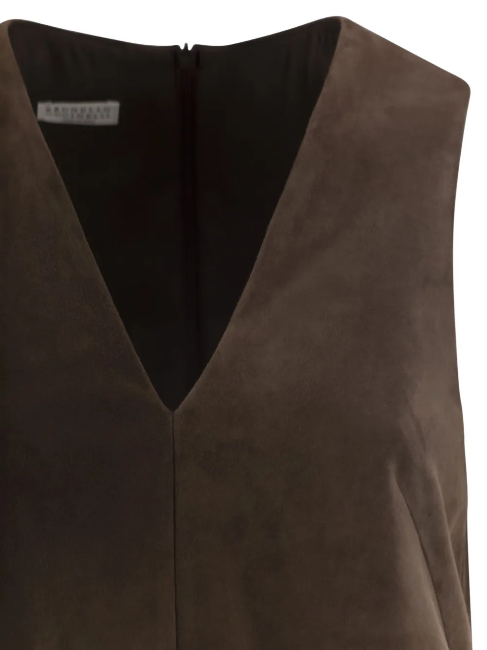 Brunello Cucinelli suede mini dress Bruin