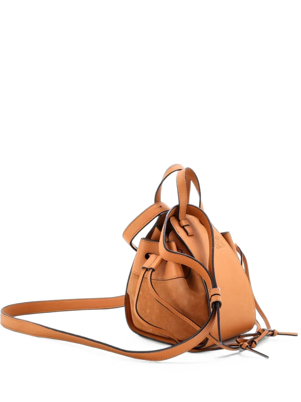 Loewe Pre-Owned Hammock Bag Leather and Nubuck Mini tote bag - Braun