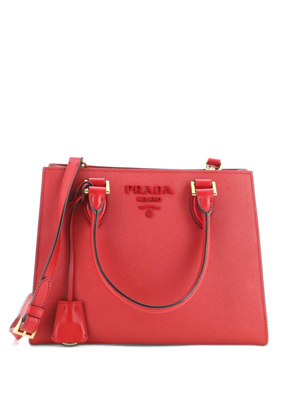 Prada Pre-Owned Convertible Open Saffiano Leather Small tote bag - Rosso