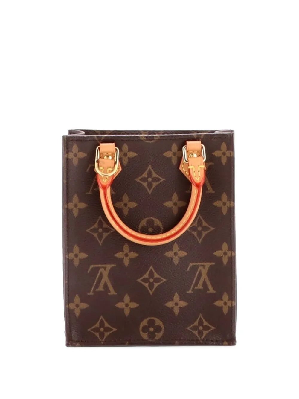 Louis Vuitton Pre-Owned Petit Sac Plat Bag Monogram Canvas crossbody bag - Braun
