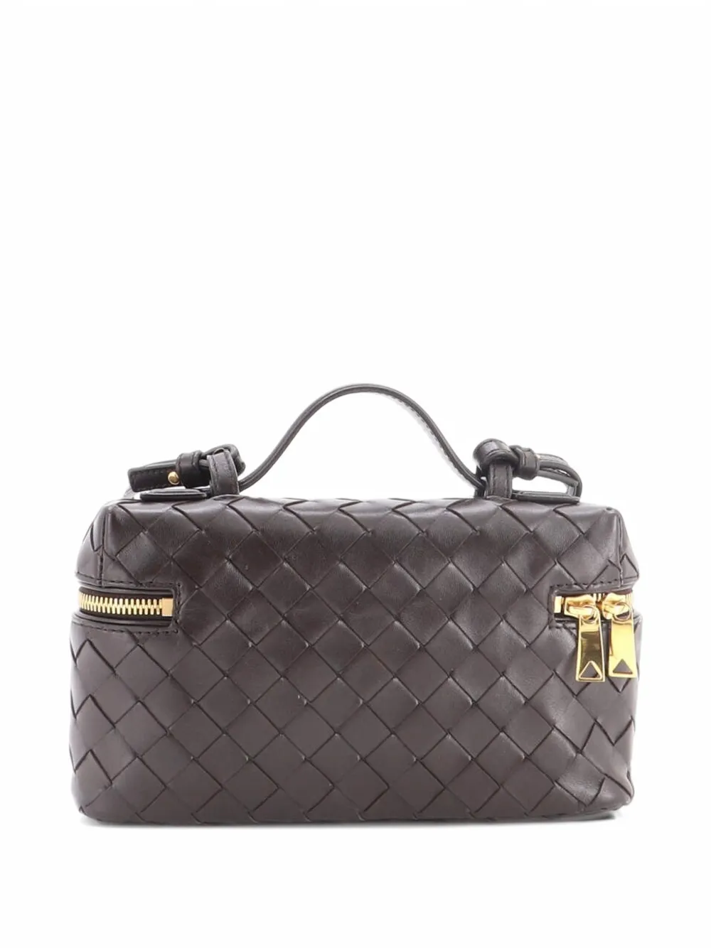 Bottega Veneta Pre-Owned Bang Bang Vanity Case Intrecciato Leather crossbody bag - Braun
