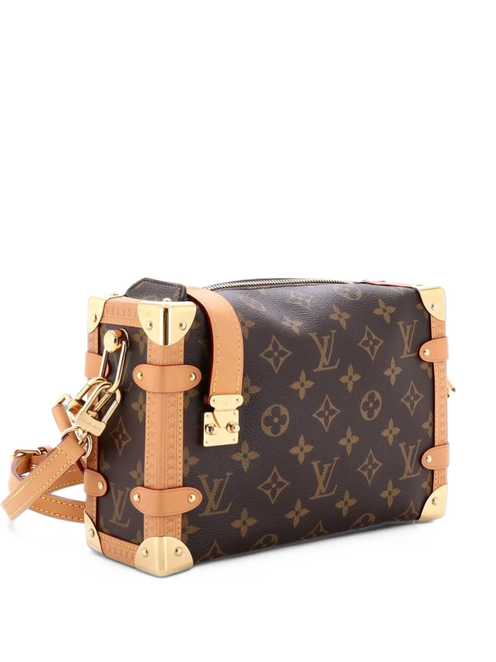 Louis Vuitton Pre-Owned Side Trunk Handbag Monogram Canvas MM satchel - Braun