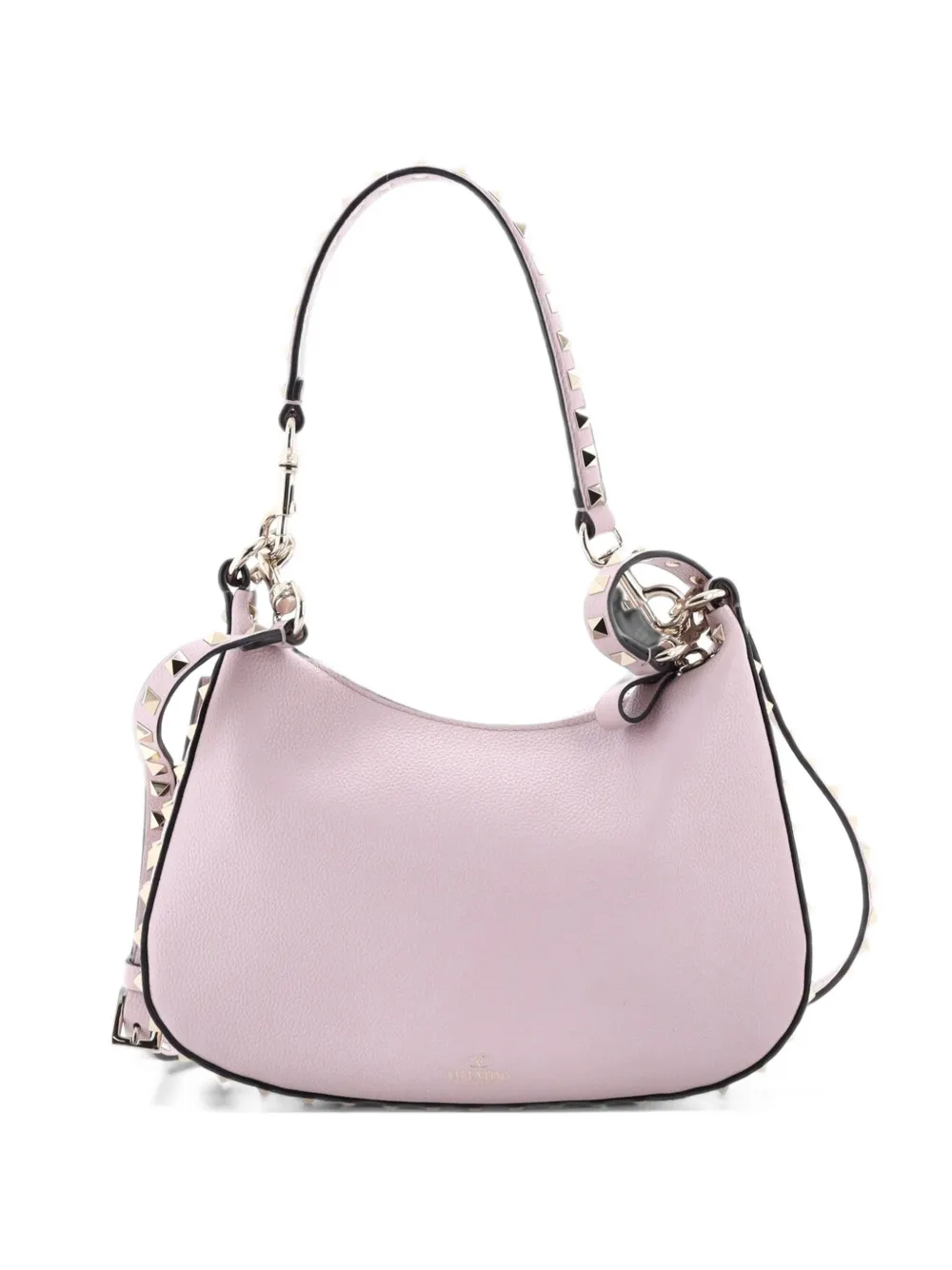 Valentino Garavani Pre-Owned Rockstud Zip Leather Small hobo bag - Rosa