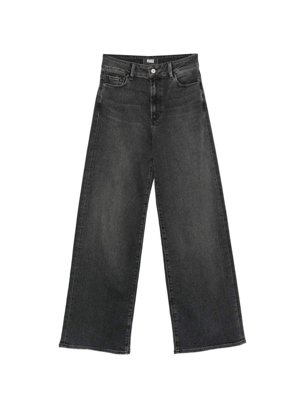 PAIGE Anessa faded wide-leg jeans - Nero