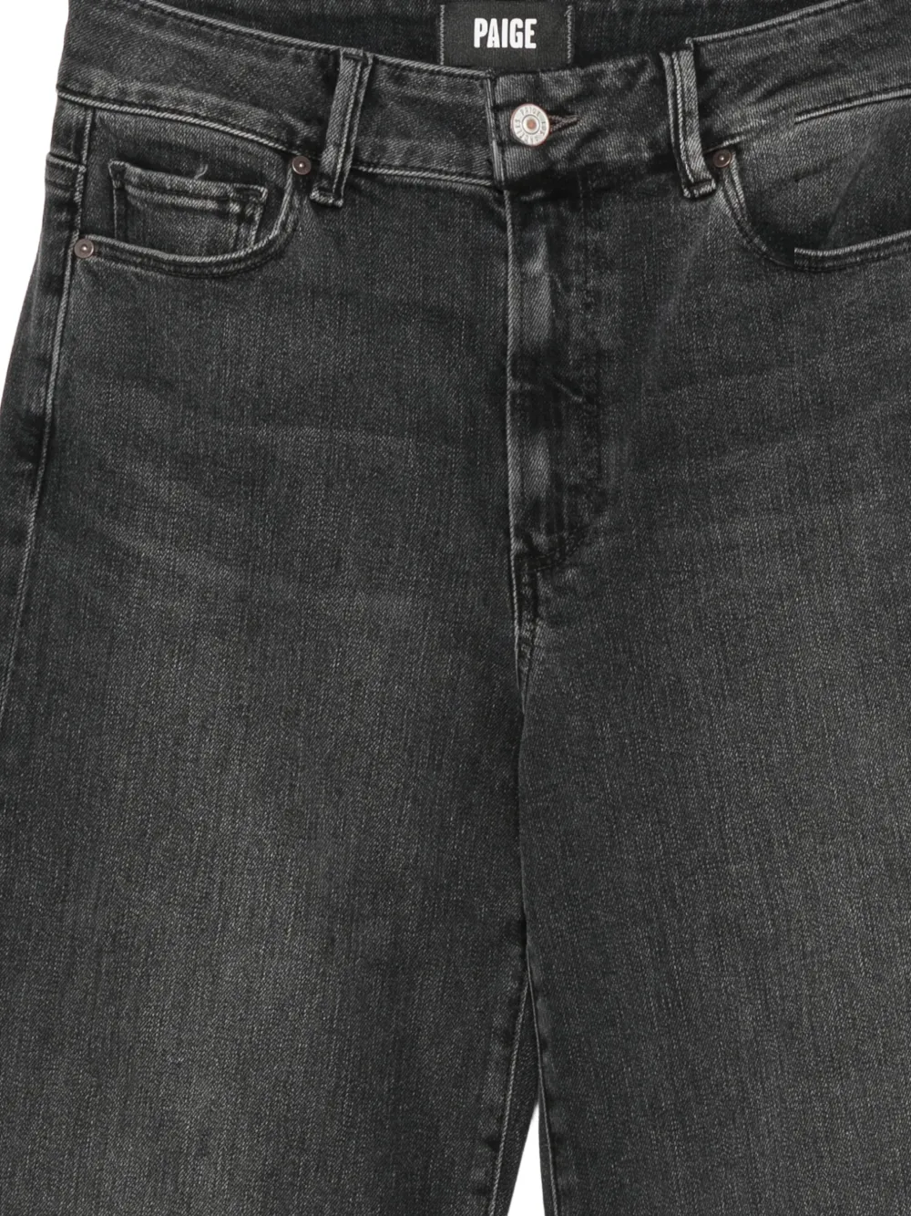 PAIGE Anessa faded wide-leg jeans Zwart