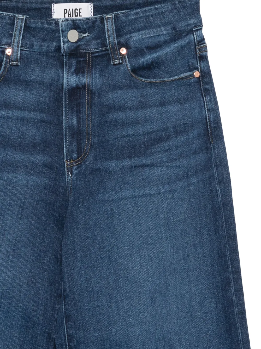 PAIGE Anessa faded wide-leg jeans Blauw