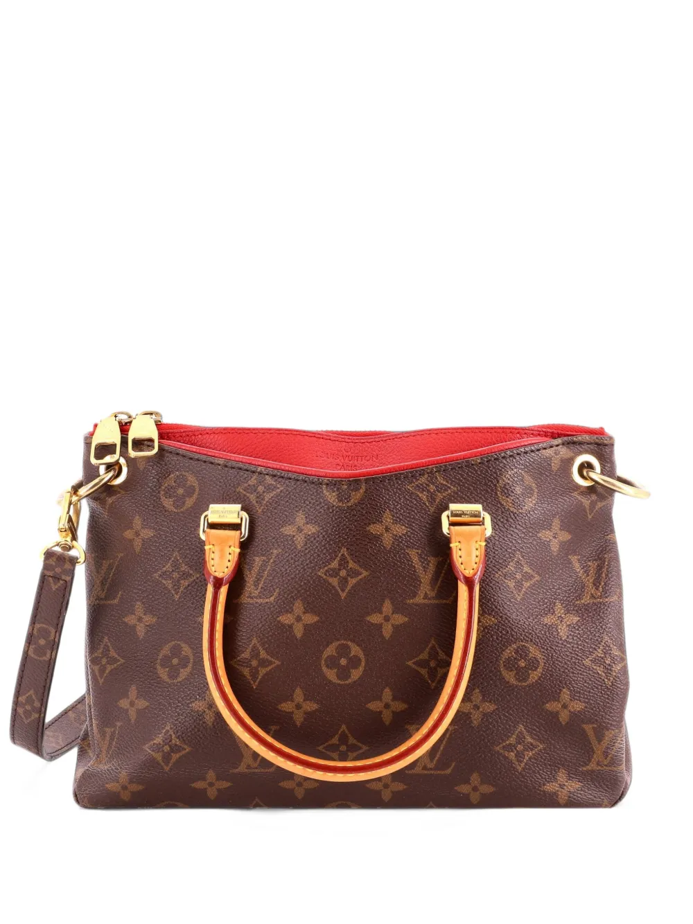 Louis Vuitton Pre-Owned Pallas Tote Monogram Canvas with Leather BB shoulder bag - Marrone