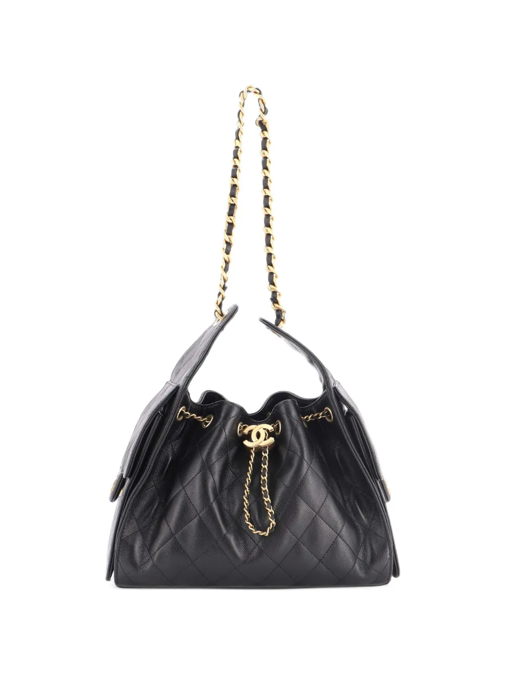 CHANEL Pre-Owned 25 Quilted Caviar Small hobo bag - Schwarz