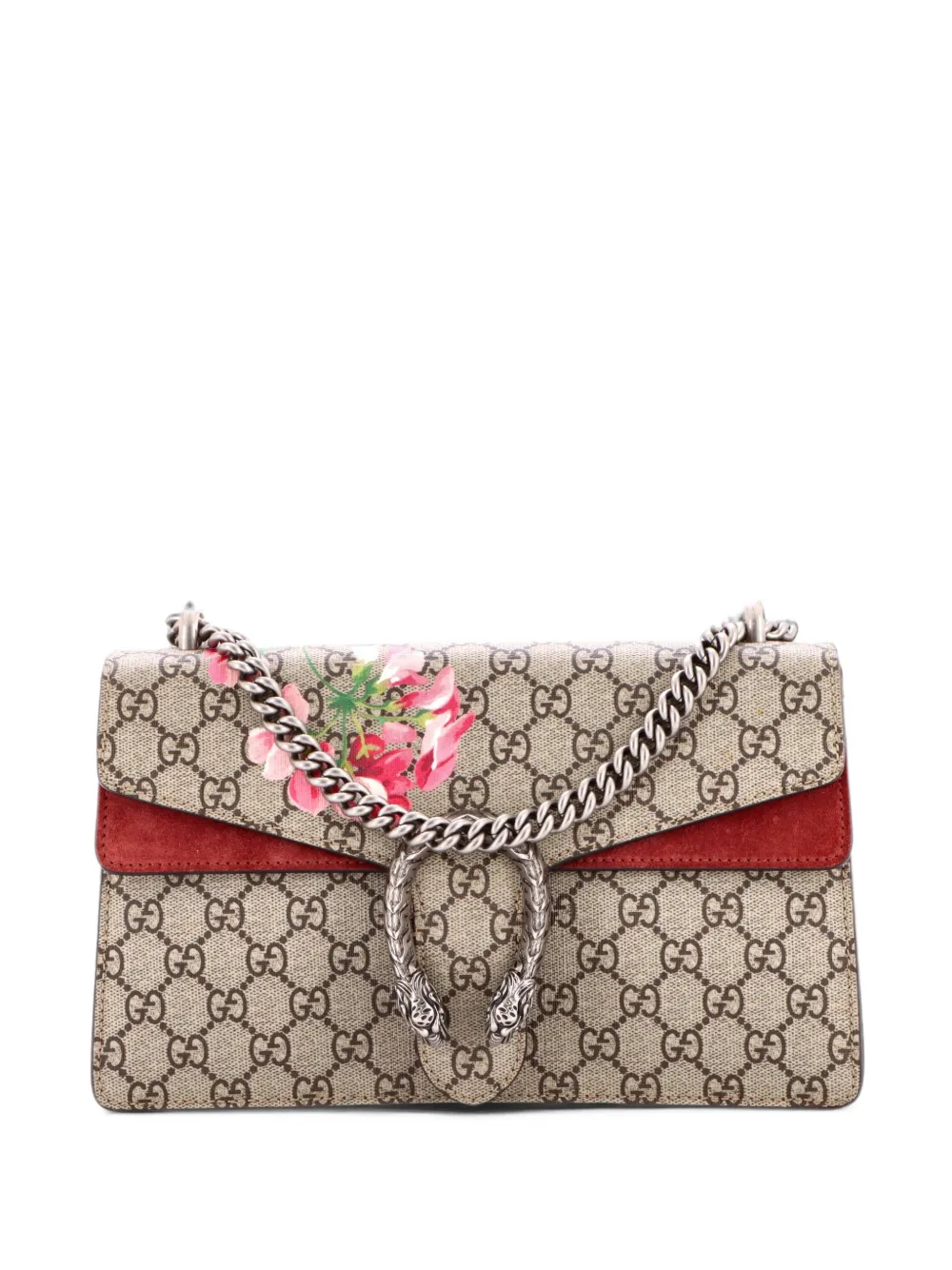 Gucci Pre-Owned Dionysus Bag Blooms Print GG Coated Canvas Small shoulder bag - Marrone
