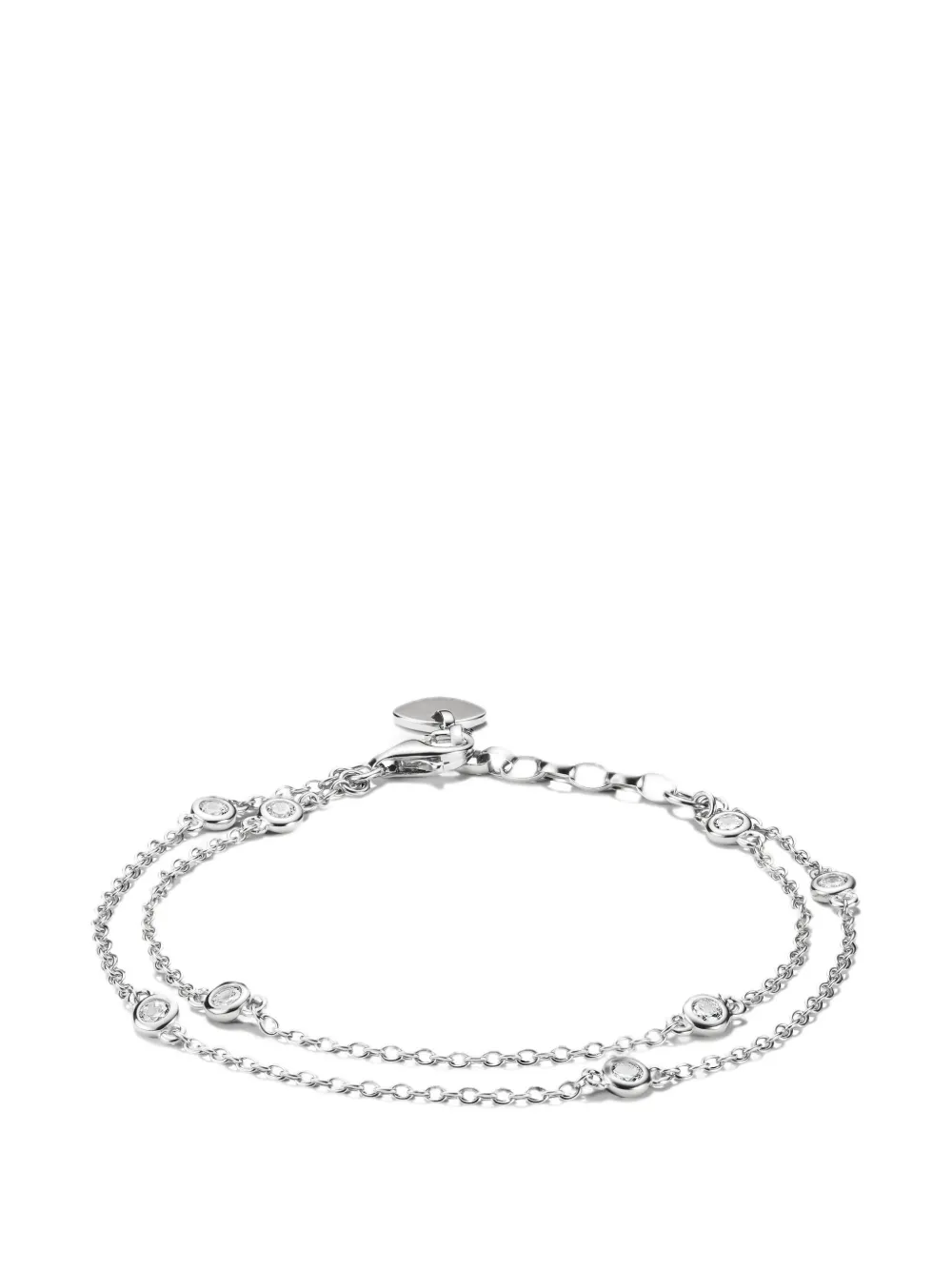 Thomas Sabo double-row zirconia bracelet - Argento