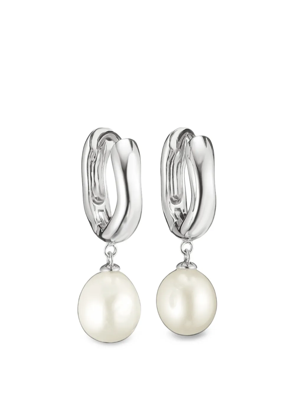 Thomas Sabo pearl-pendant hoop earrings - Argent Thomas Sabo pearl-pendant hoop earrings - Argent