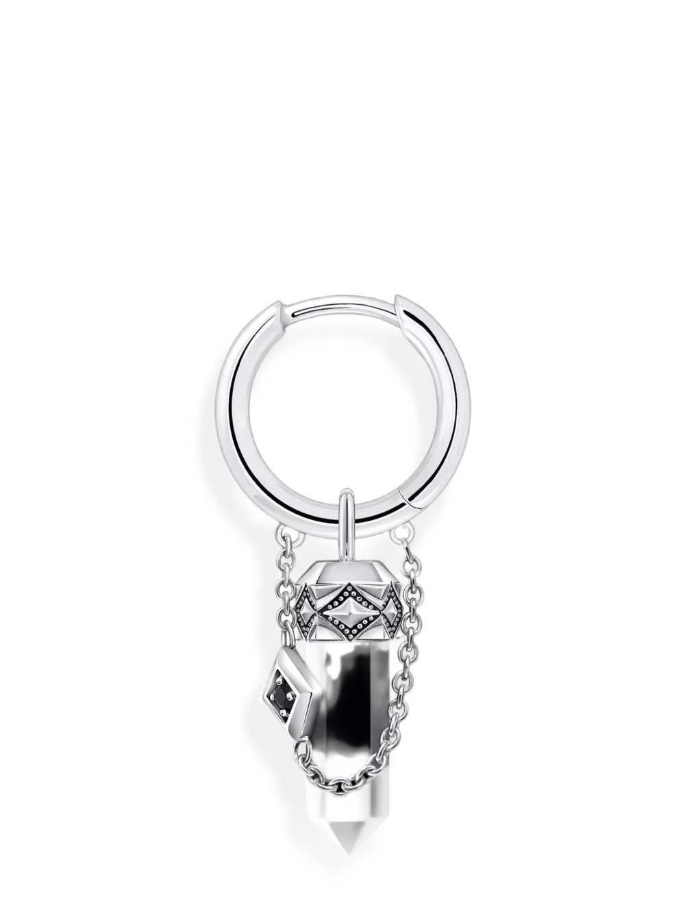 Thomas Sabo chain-detail hoop earring - Argent Thomas Sabo chain-detail hoop earring - Argent