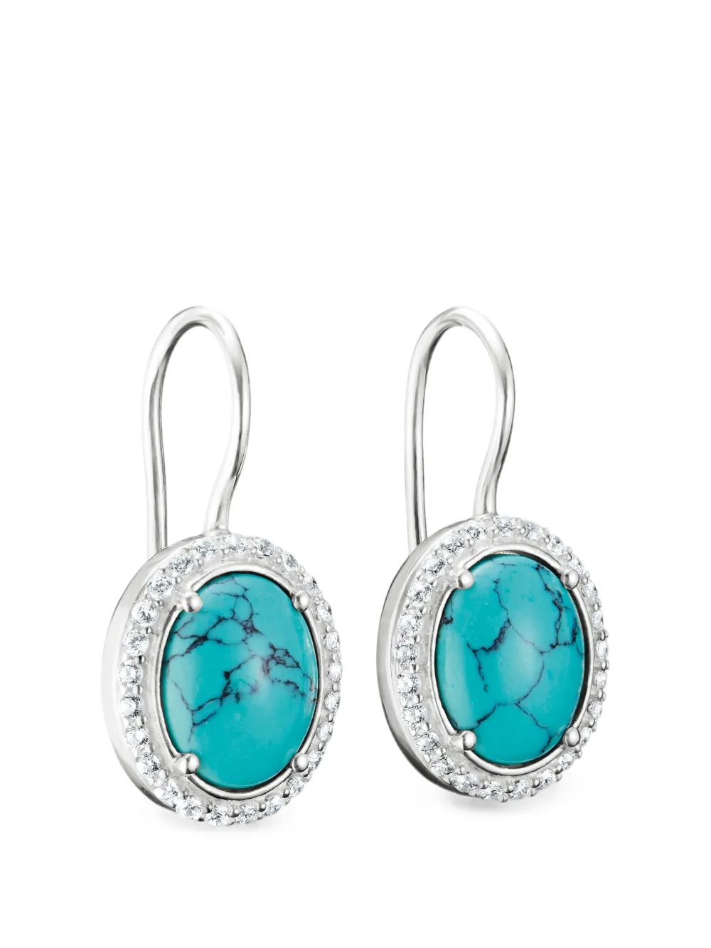 Thomas Sabo turquoise-effect sterling-silver earrings - Argent Thomas Sabo turquoise-effect sterling-silver earrings - Argent
