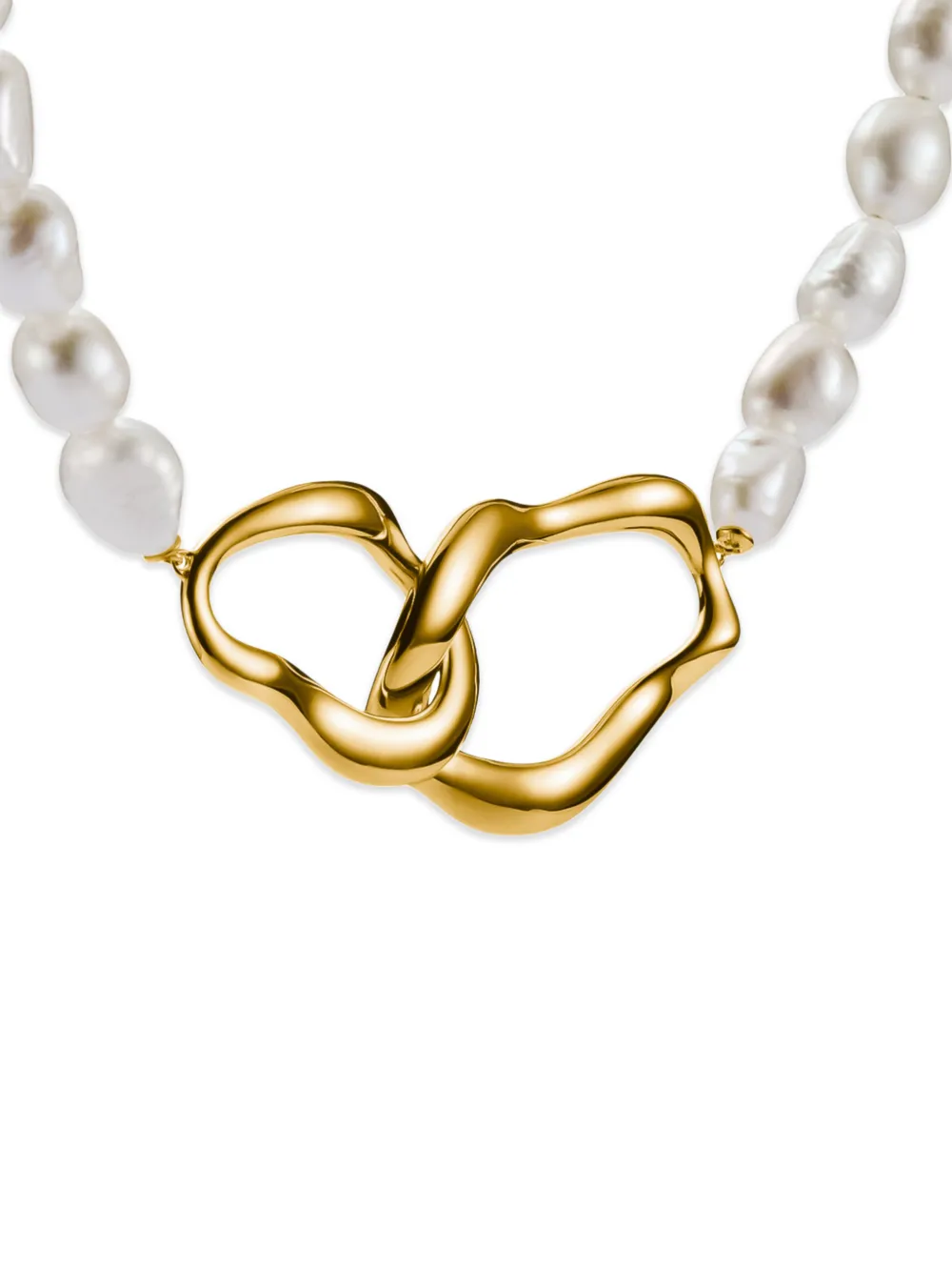 Thomas Sabo pearl-embellished organic-pendant necklace - Oro