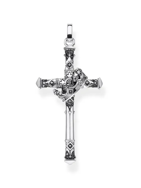 Thomas Sabo Majestic crown-detailed cross necklace