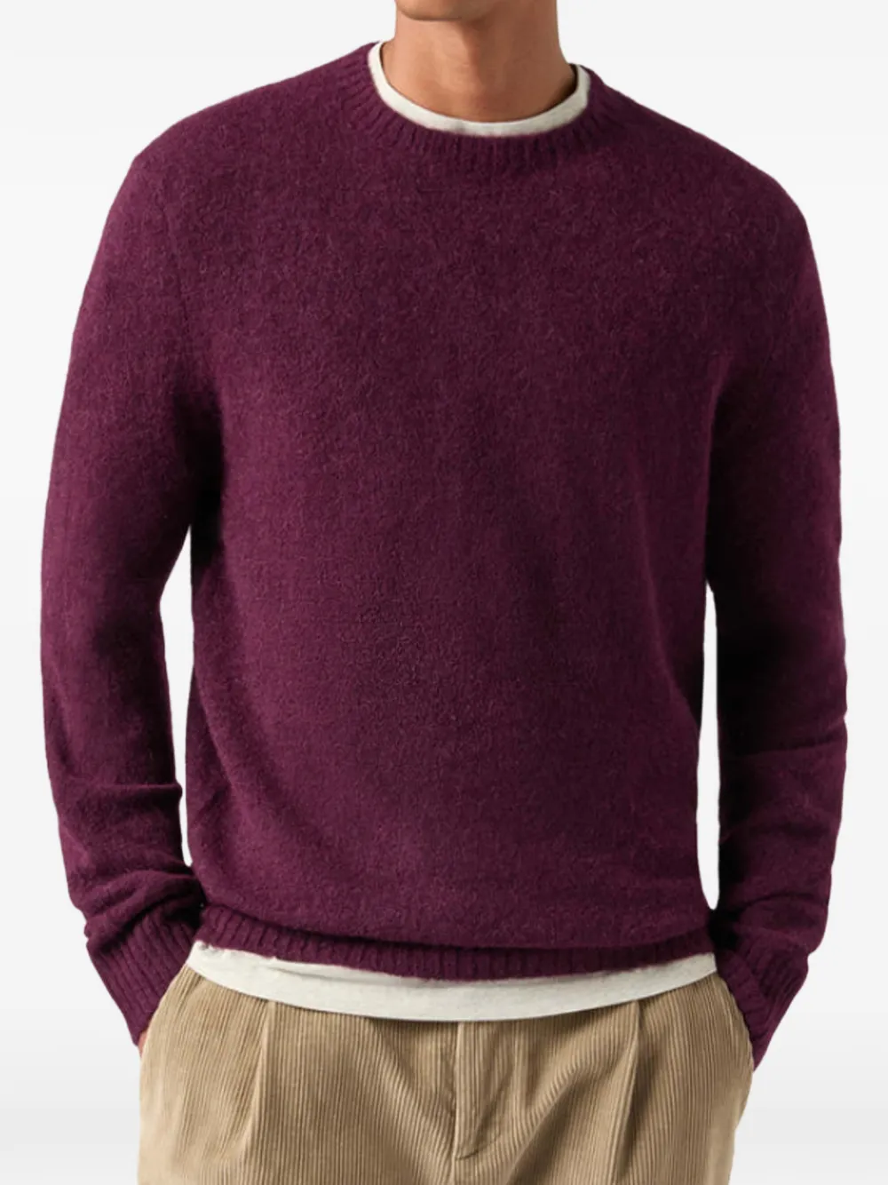 MC2 Saint Barth burgundy Regent alpaca-blend crewneck Paars