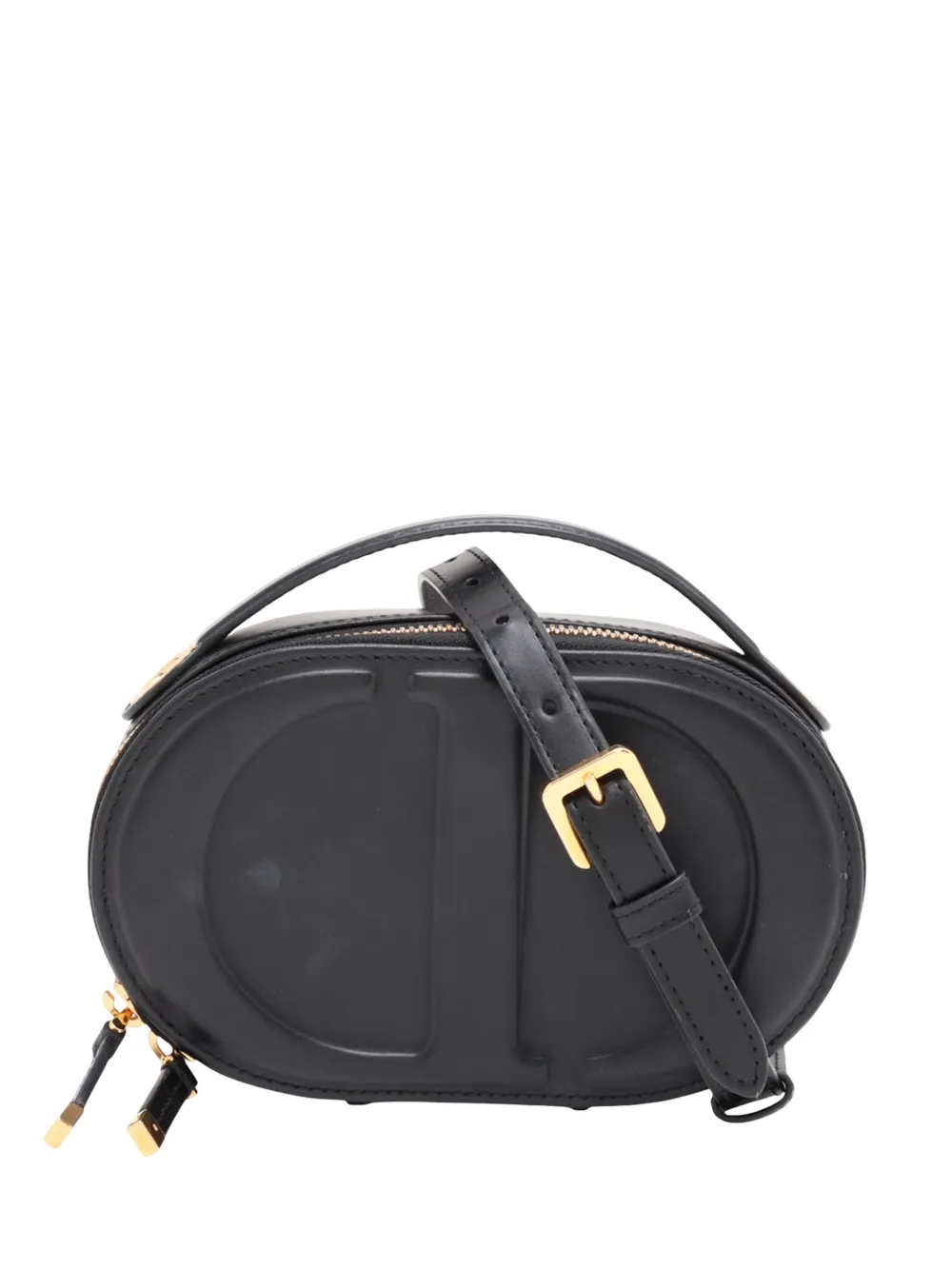 Christian Dior Pre-Owned 2000-2026 Calfskin CD Oval Camera Bag satchel - Schwarz