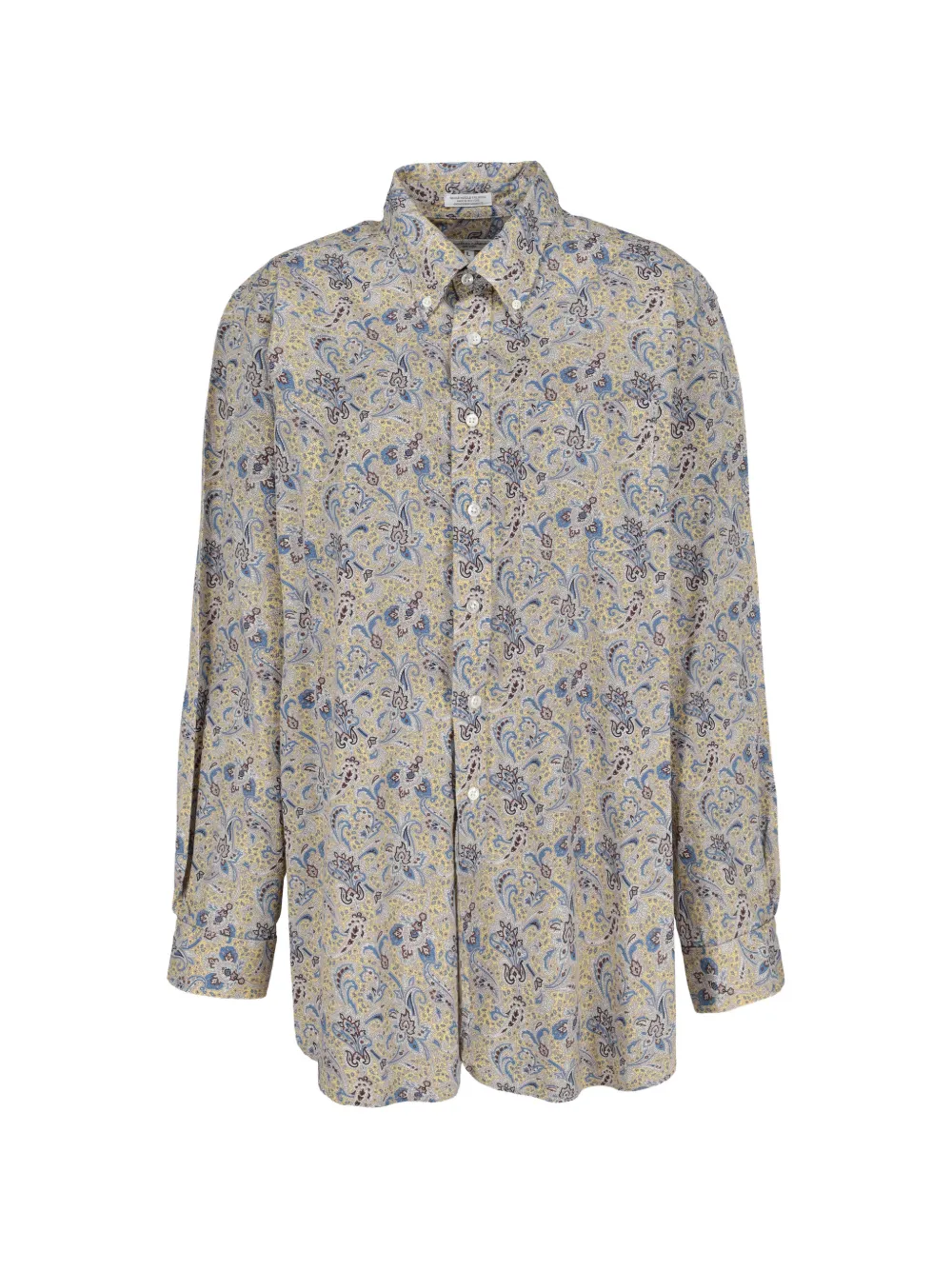 Vintage paisley-print button-down shirt - Nude