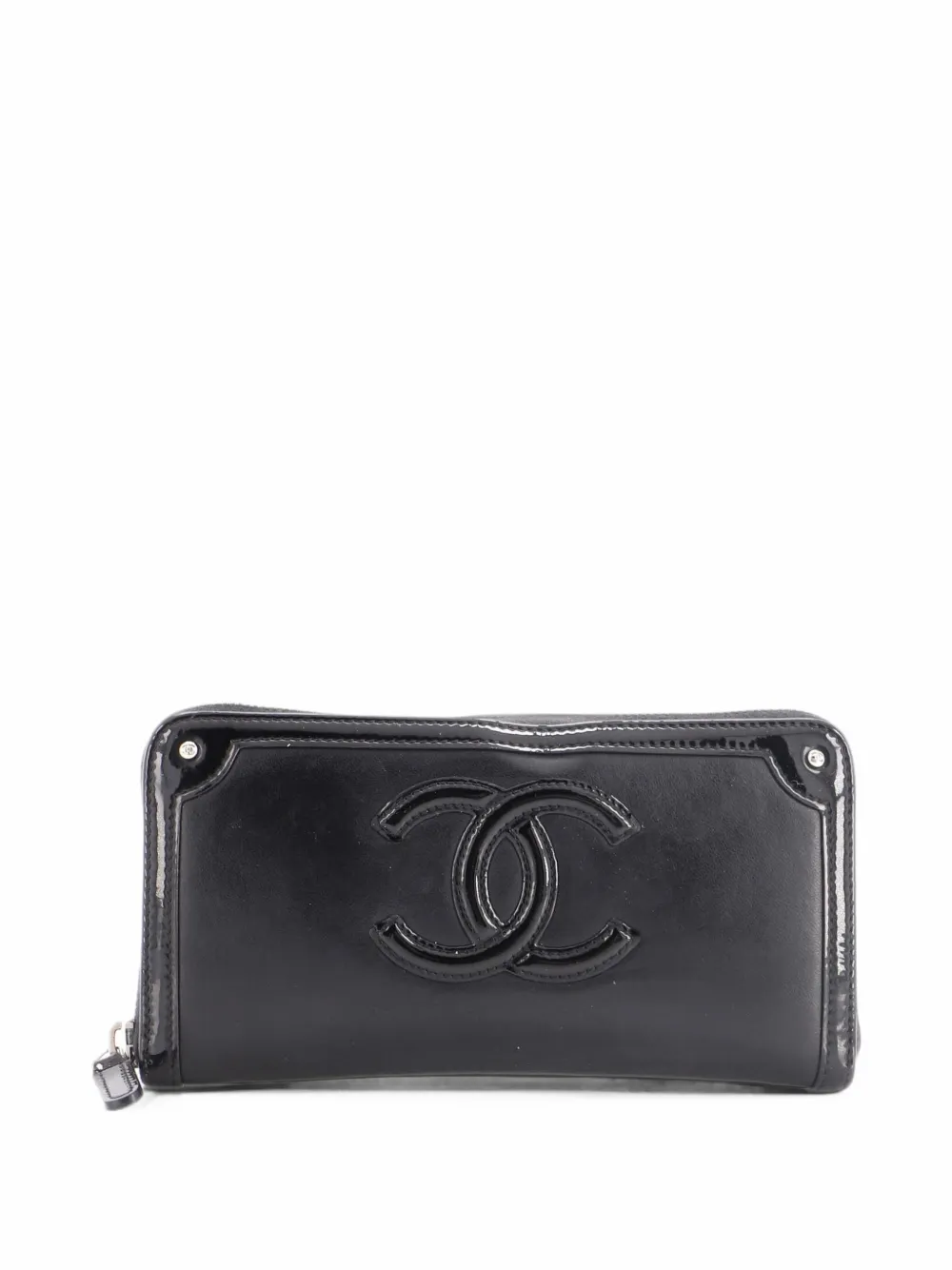 CHANEL Pre-Owned Timeless CC Zip Around Wallet Lambskin and Patent small wallets - Black