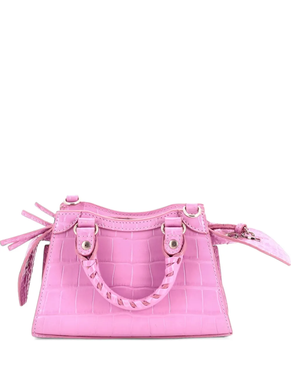 Balenciaga Pre-Owned Neo Classic City Bag Crocodile Embossed Leather Nano crossbody bag - Violett