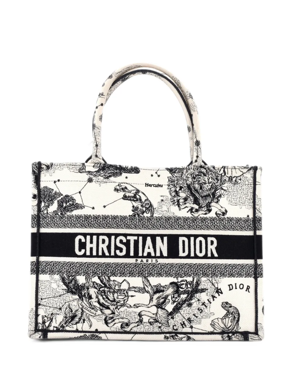 Christian Dior Pre-Owned Book Embroidered Canvas Medium tote bag - Weiß