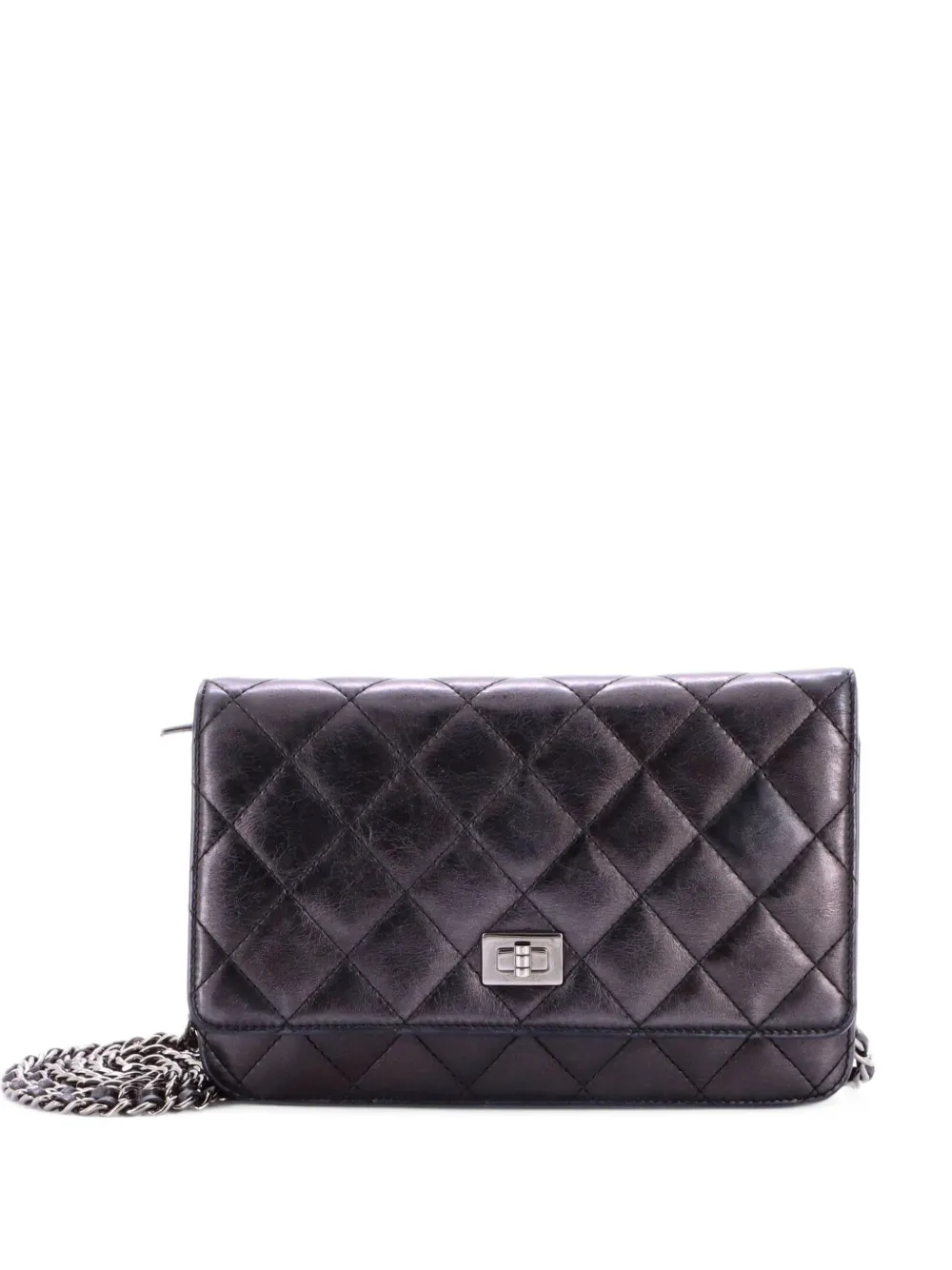 CHANEL Pre-Owned Reissue 2.55 Wallet on Chain Quilted Aged Calfskin crossbody bag - Schwarz