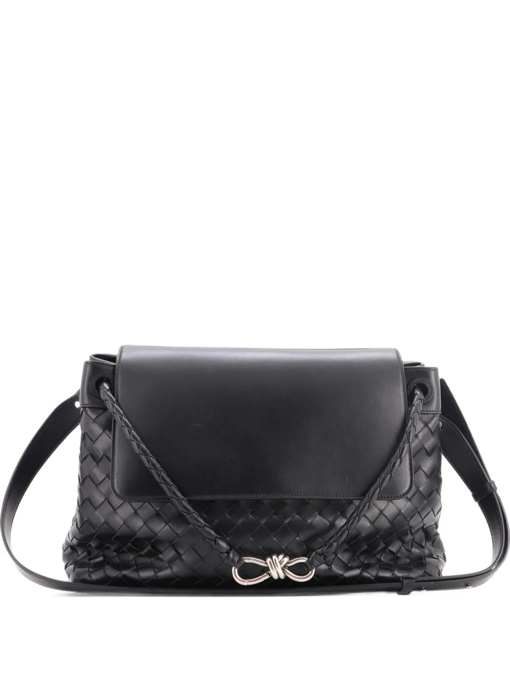 Bottega Veneta Pre-Owned Andiamo Messenger Bag Intrecciato Leather Medium crossbody bag - Schwarz