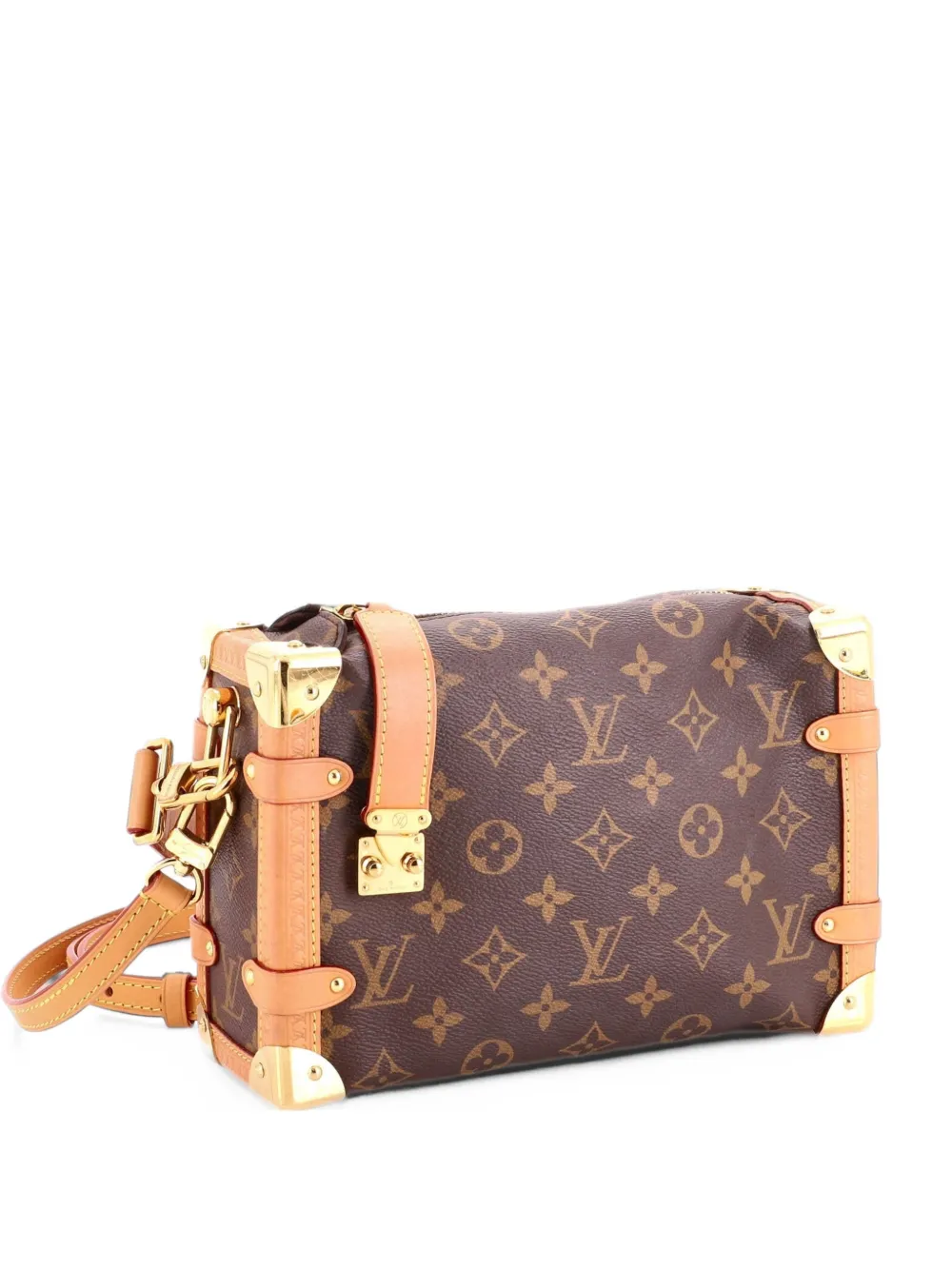 Louis Vuitton Pre-Owned Side Trunk Handbag Monogram Canvas MM satchel - Marrone
