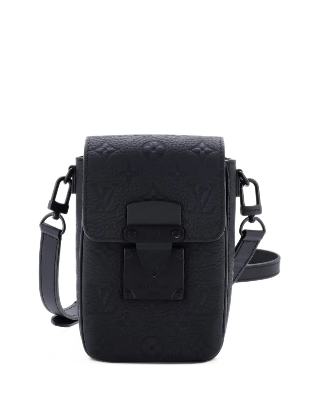 Louis Vuitton Pre-Owned S Lock Vertical Wearable Wallet Monogram Taurillon Leather crossbody bag - Schwarz