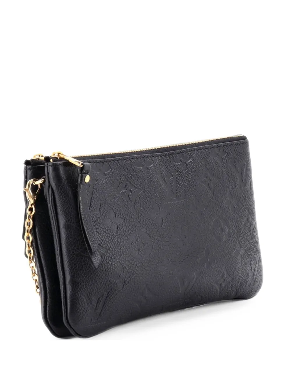 Louis Vuitton Pre-Owned Double Zip Pochette Monogram Empreinte Leather clutch bag - Black