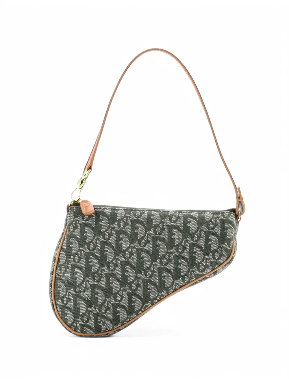 Christian Dior Pre-Owned Vintage Saddle Bag Diorissimo Canvas Mini clutch bag - Grün