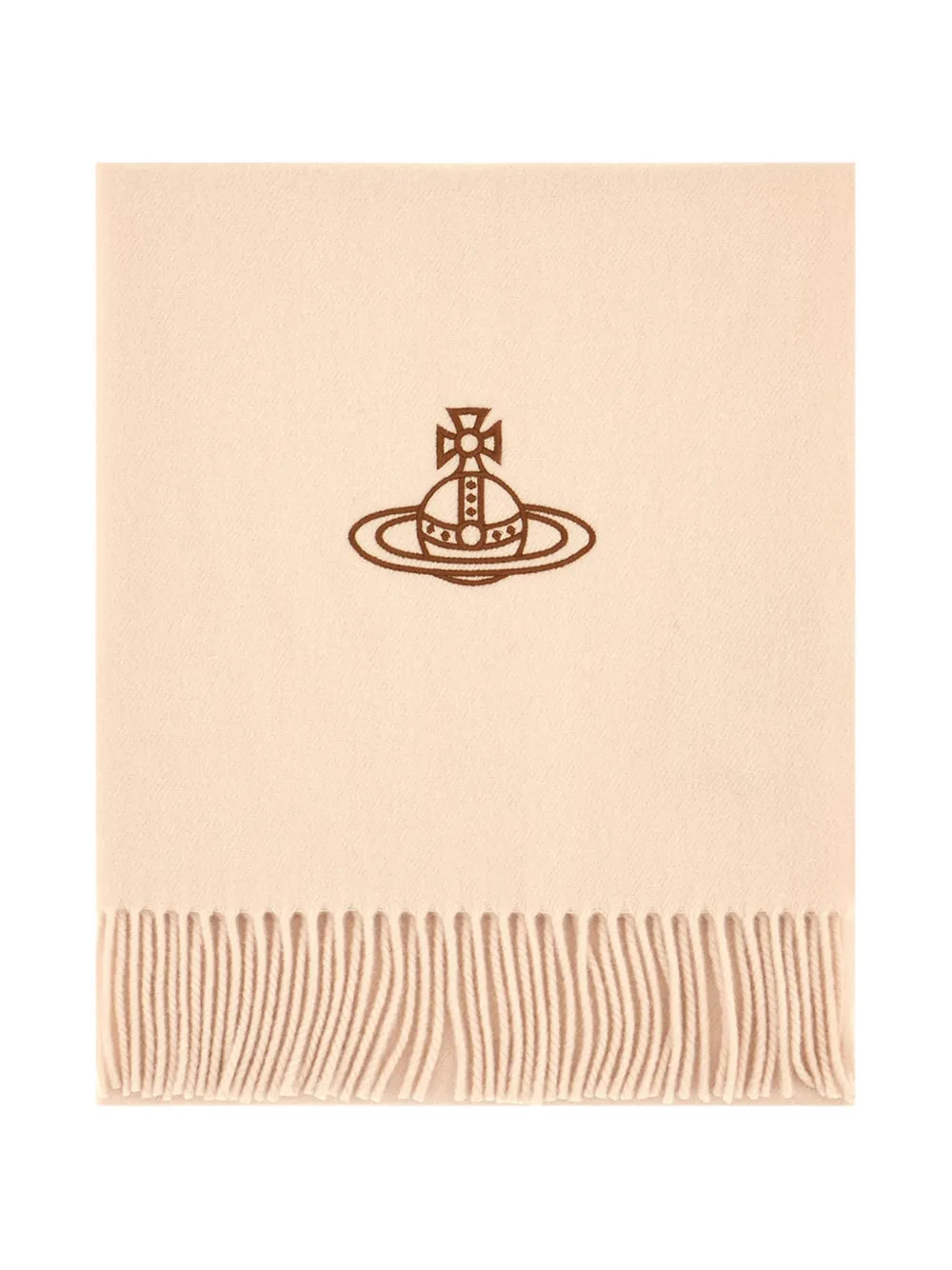 Vivienne Westwood embroidered Orb long scarf - Toni neutri