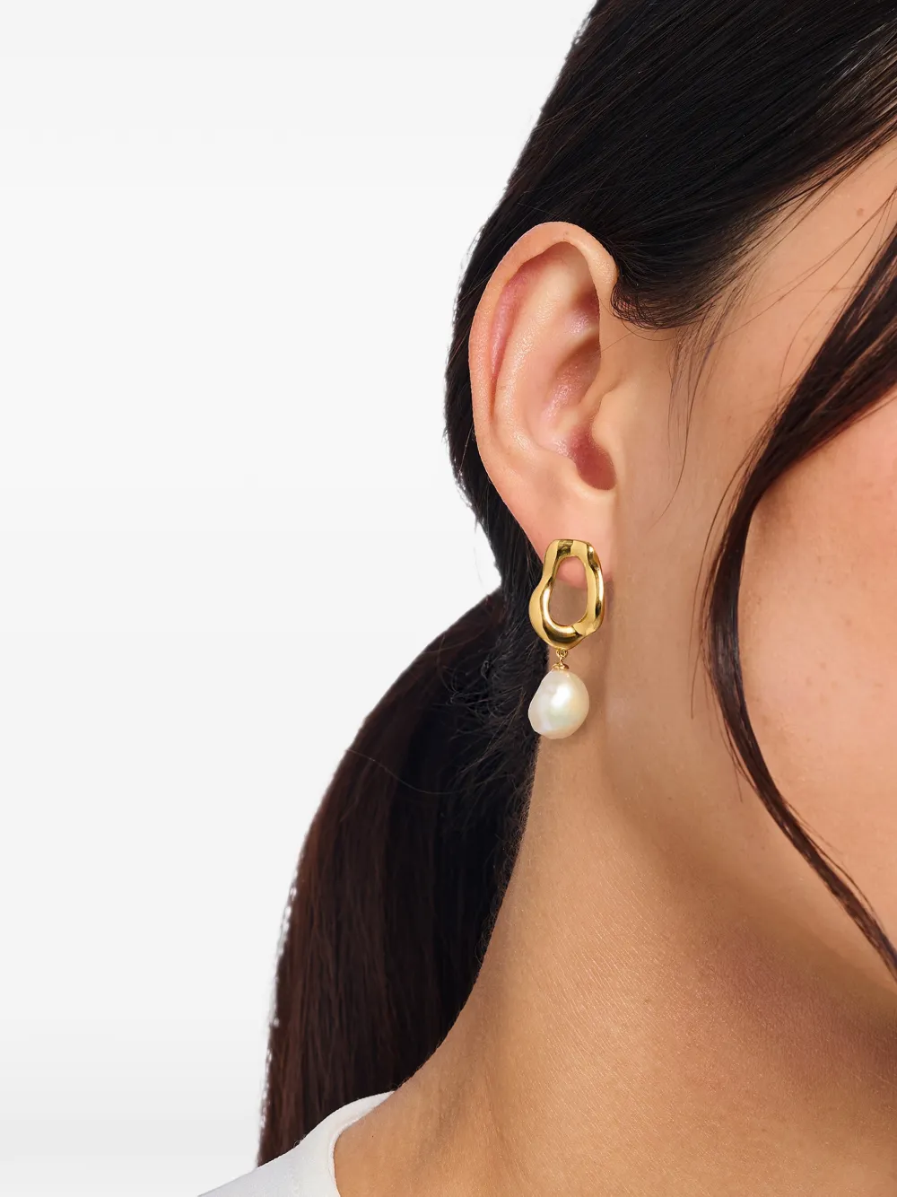 Thomas Sabo Natural Beauty pearl-pendant earrings - Or Thomas Sabo Natural Beauty pearl-pendant earrings - Or