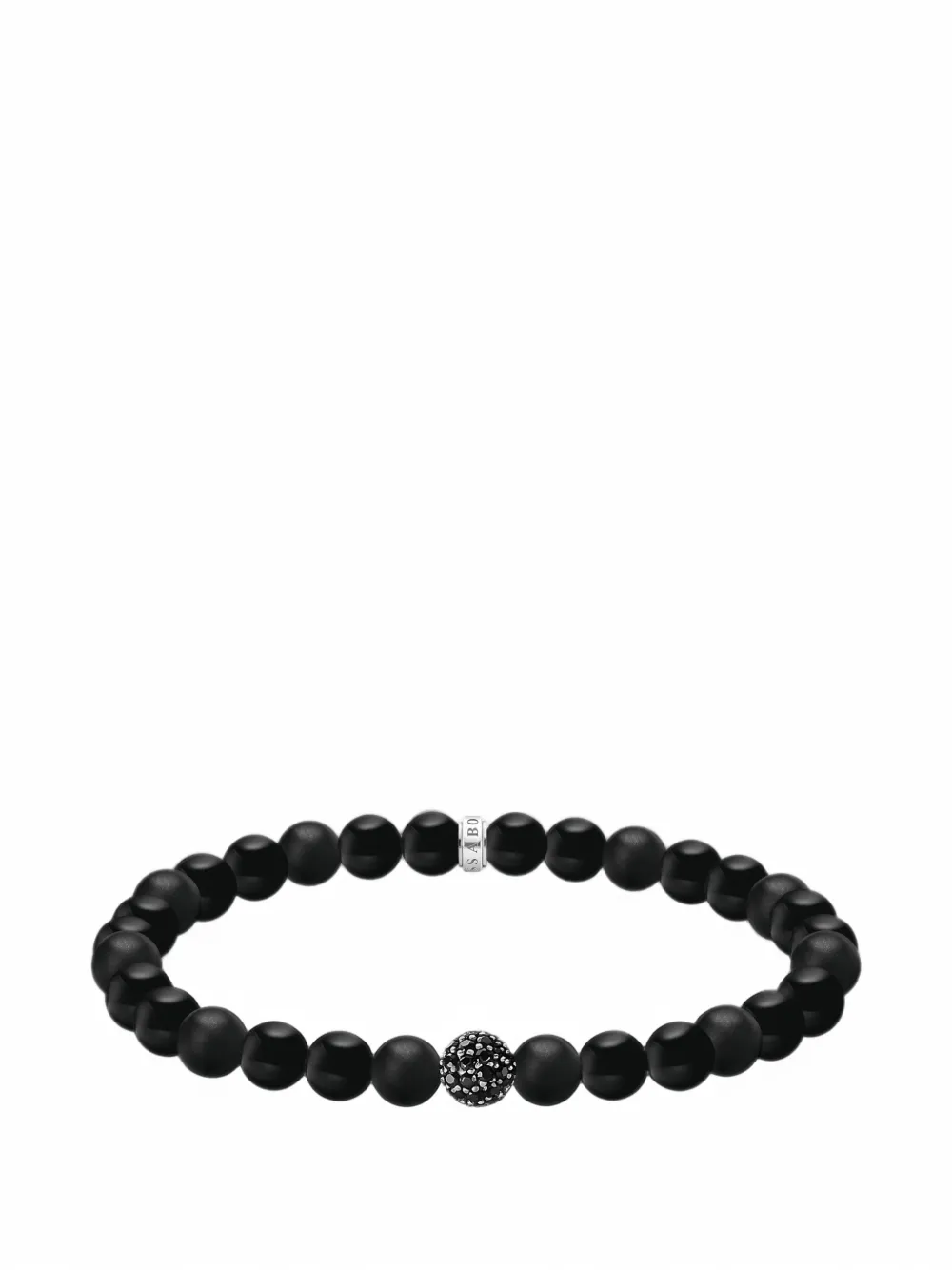 Thomas Sabo obsidian pavé-bead bracelet - Schwarz