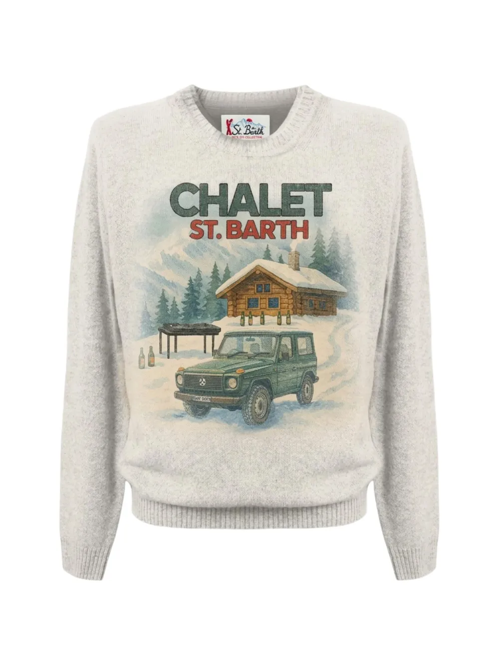 MC2 Saint Barth graphic-print crew-neck sweater Grijs