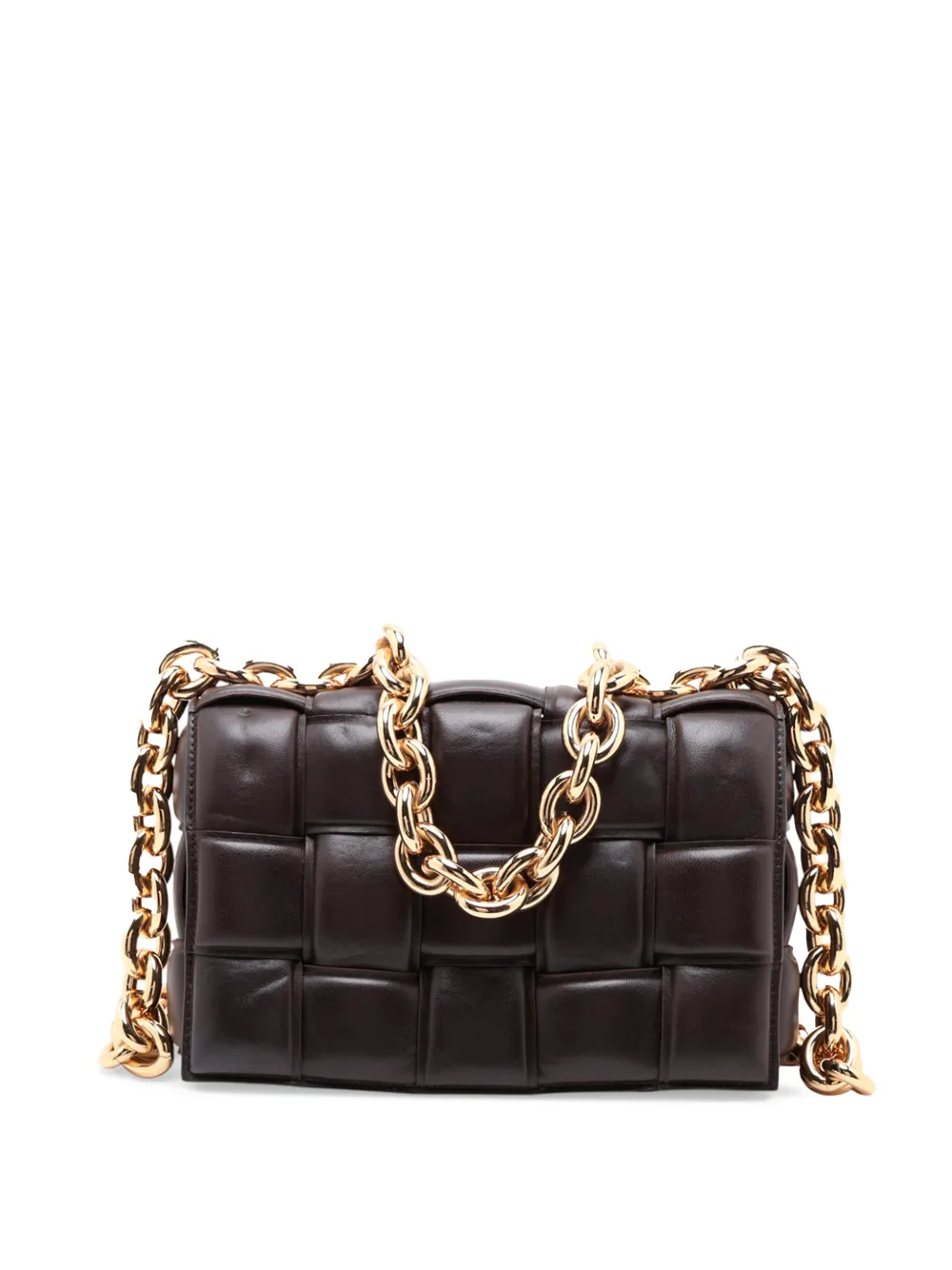 Bottega Veneta Pre-Owned 2000-2026 Nappa Intrecciato Padded Chain Cassette satchel - Braun