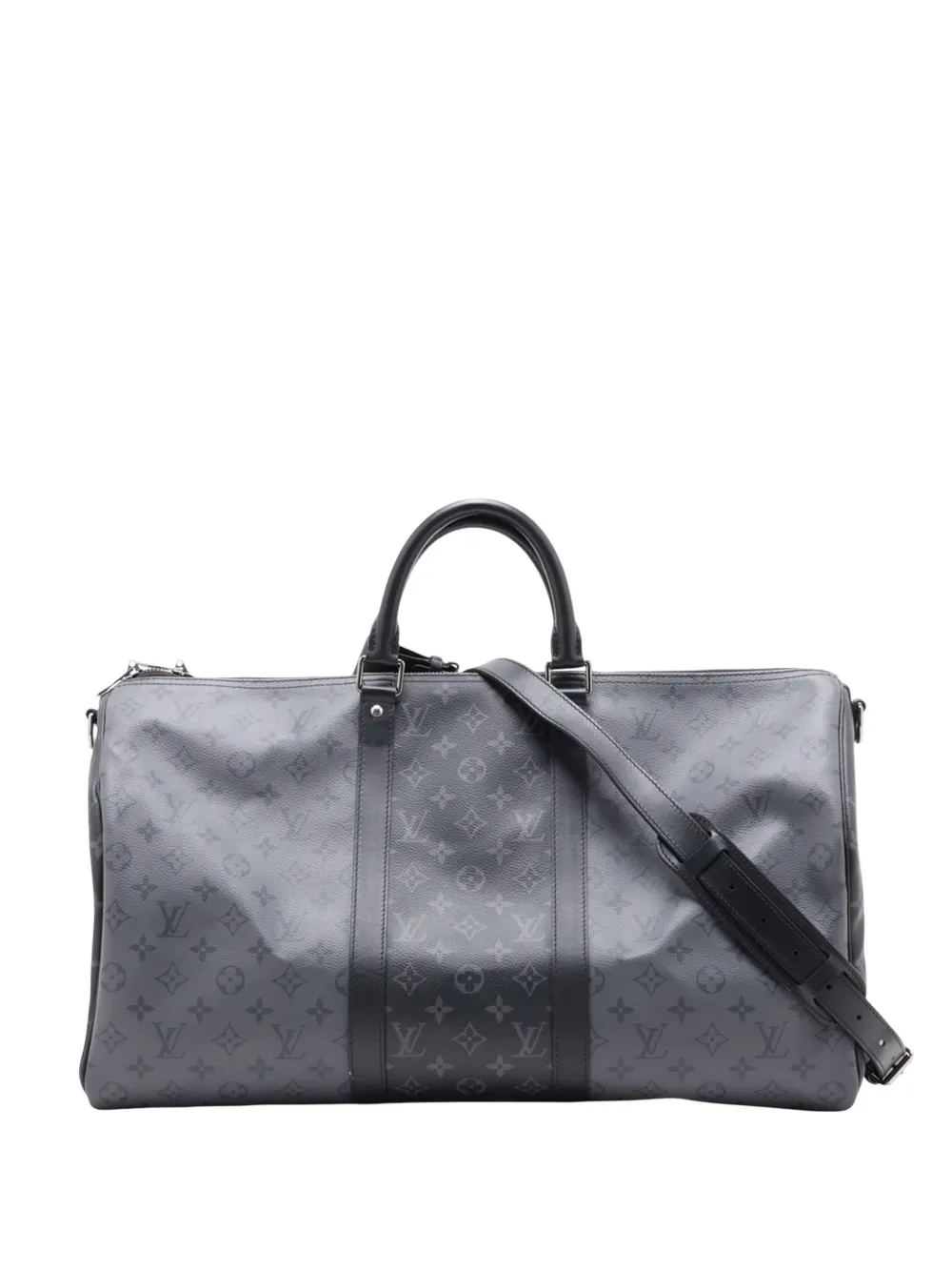 Louis Vuitton Pre-Owned 2000-2026 Monogram Eclipse Reverse Keepall Bandouliere 50 travel bag in Grey