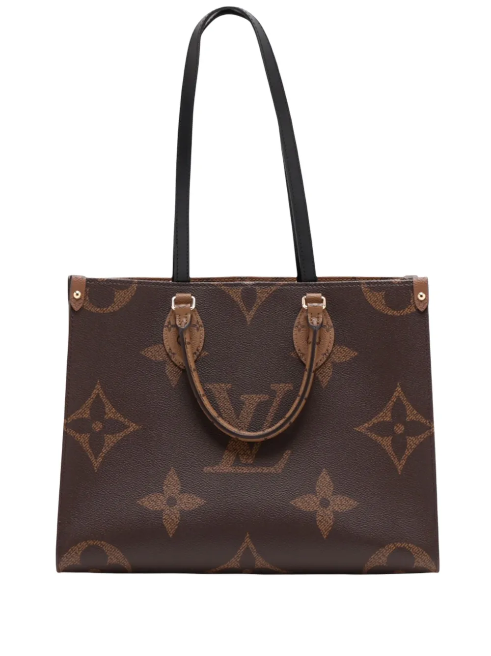 Louis Vuitton Pre-Owned 2021-2026 Monogram Reverse Giant OnTheGo MM satchel - Marrone
